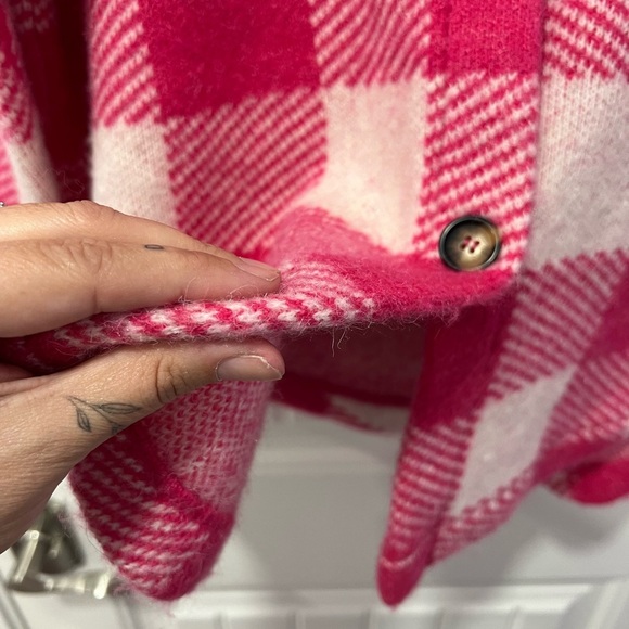 Sundry Anthropology | Oversized Pink Flannel Jacket | Size: Medium/Large - Picture 11 of 13